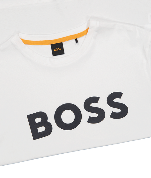 Cotton-jersey T-shirt With Rubber-print Logo - White