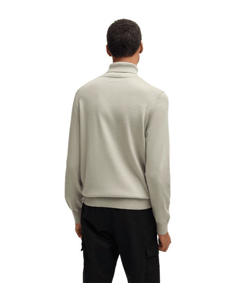 Akiro Rollneck Regular-fit Sweater in Cotton and Cashmere - Beige