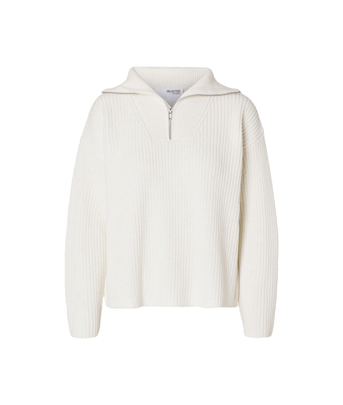 Half Zip Pullover - White