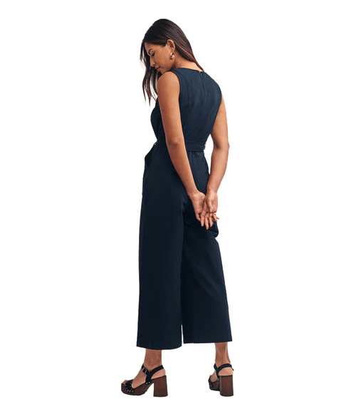 Linen-blend Adeline Jumpsuit - Black