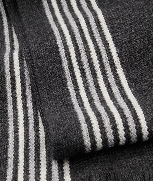 Enzo Raschel-knit Scarf and Hat Set - Grey