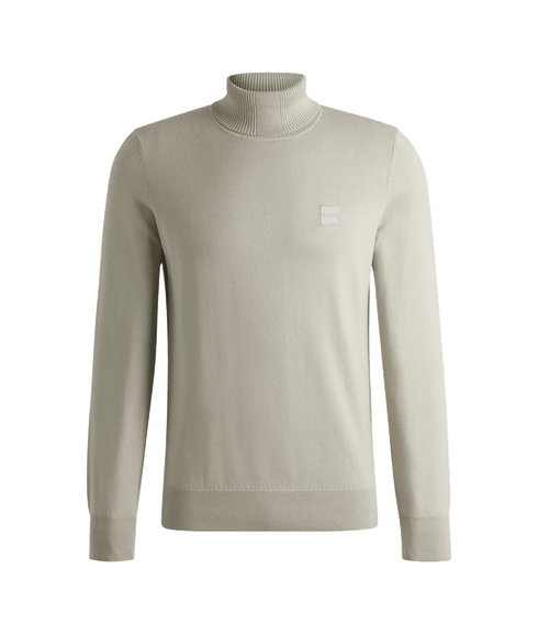 Akiro Rollneck Regular-fit Sweater in Cotton and Cashmere - Beige