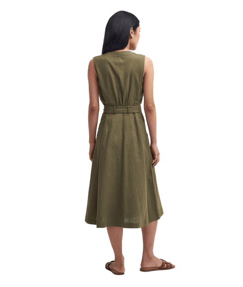 Rutherglen Sleeveless Midi Dress - Green