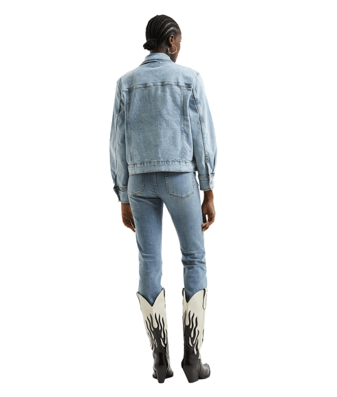 Denim Stretch Trucker Jacket - Blue