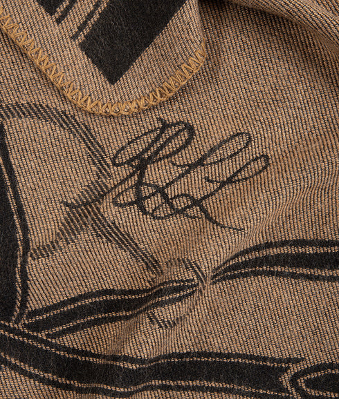 Belting-motif Jacquard Blanket Scarf - Multi