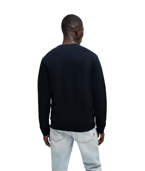 Cotton-terry Relaxed-fit Sweatshirt With Logo Patch - Navy