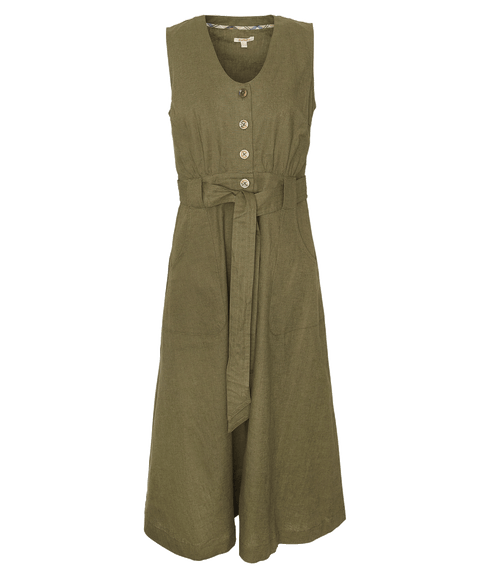 Rutherglen Sleeveless Midi Dress - Green
