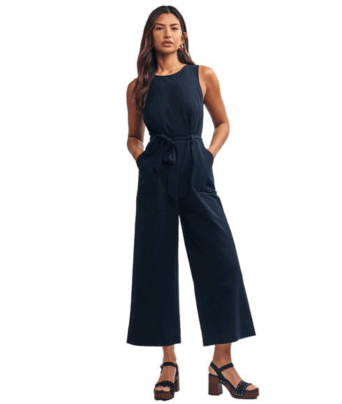 Linen-blend Adeline Jumpsuit - Black