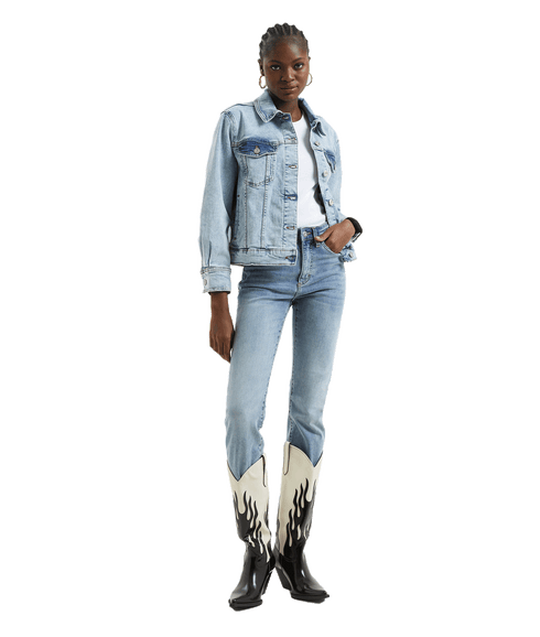 Denim Stretch Trucker Jacket - Blue