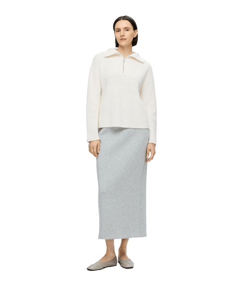 Half Zip Pullover - White