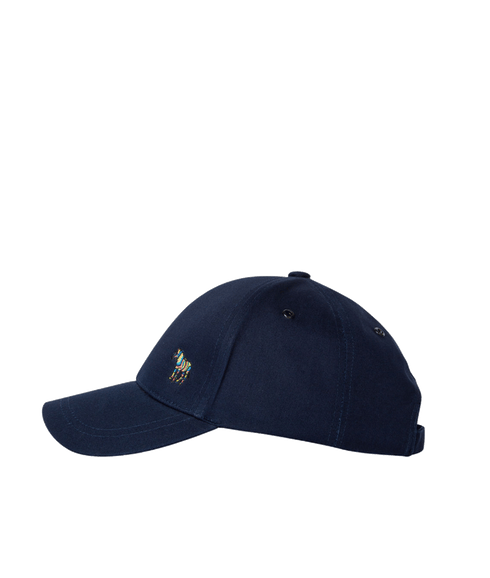 Cotton Zebra Logo Baseball Cap - Navy