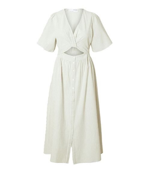 Printed Midi Dress - Cream