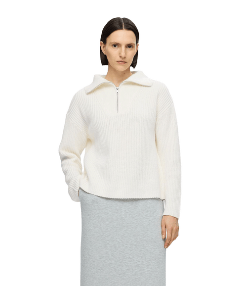 Half Zip Pullover - White