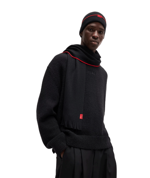Zaschel Hat and Scarf Set - Black