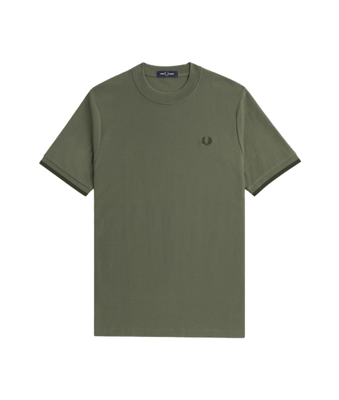 Tipped Cuff Pique T-Shirt - Green