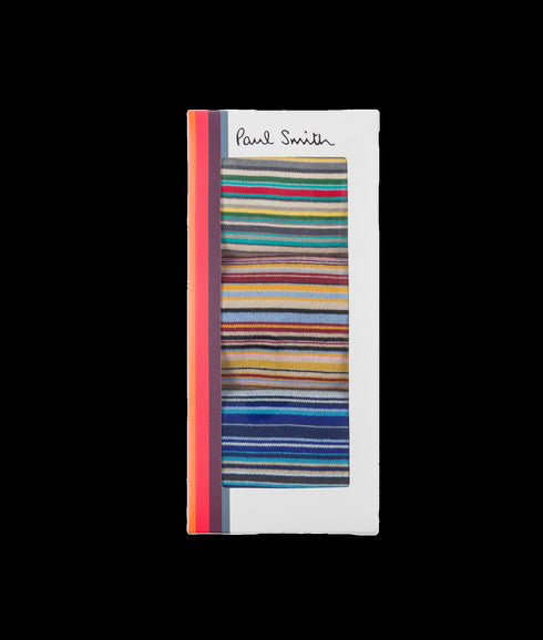 'Signature Stripe' Silk-Blend Socks Three Pack - Multi