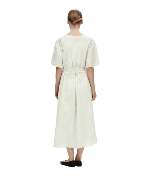 Printed Midi Dress - Cream
