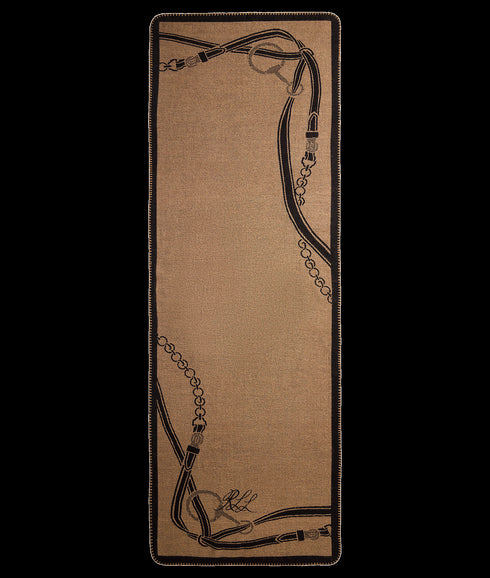 Belting-motif Jacquard Blanket Scarf - Multi