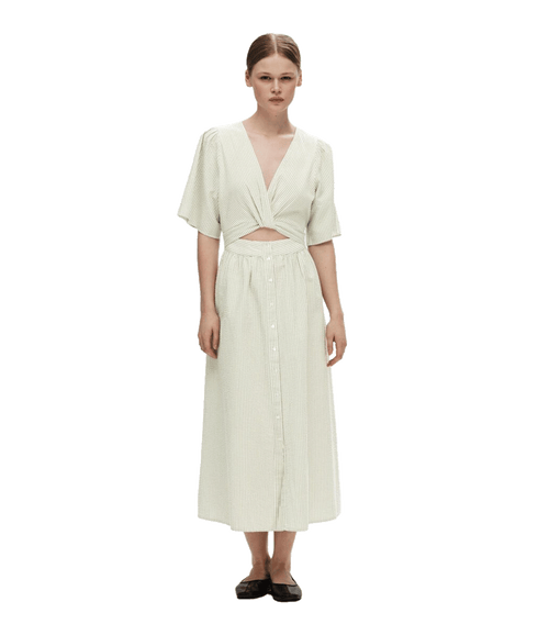 Printed Midi Dress - Cream
