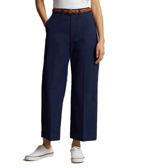 Chino Wide-leg Pant - Navy