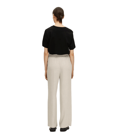 High-waisted Trousers - Cream