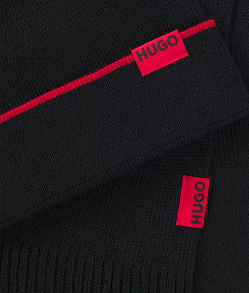 Zaschel Hat and Scarf Set - Black