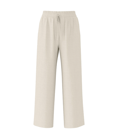 High-waisted Trousers - Cream