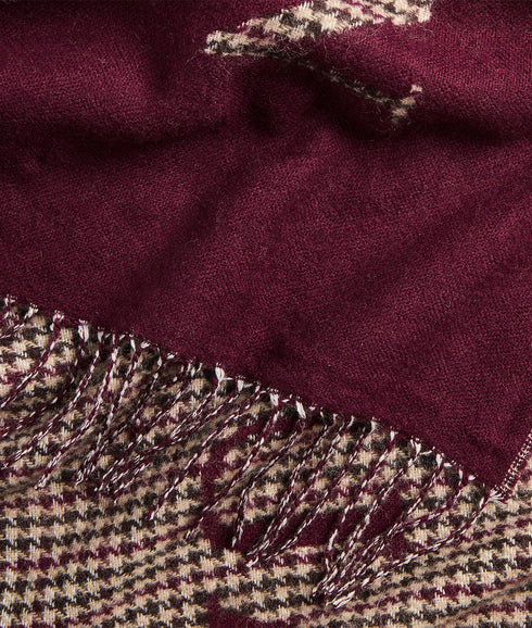 Reversible Logo Jacquard Scarf - Red
