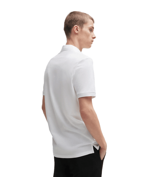 Cotton-pique Slim-fit Polo Shirt With Logo Label - White