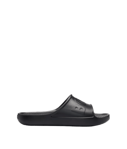 Lightweight Eva Slides With Logo Strap - Black