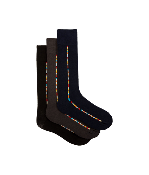 Central 'Signature Stripe' Socks Three Pack - Multi