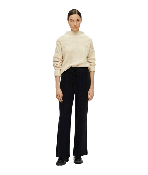 High-waisted Trousers - Black