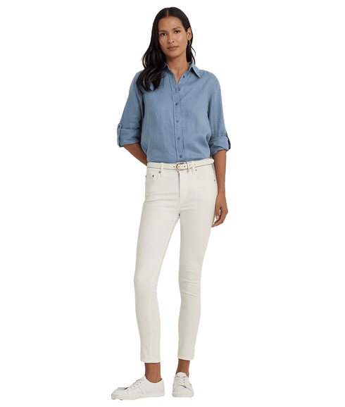 Relaxed Fit Linen Shirt - Blue