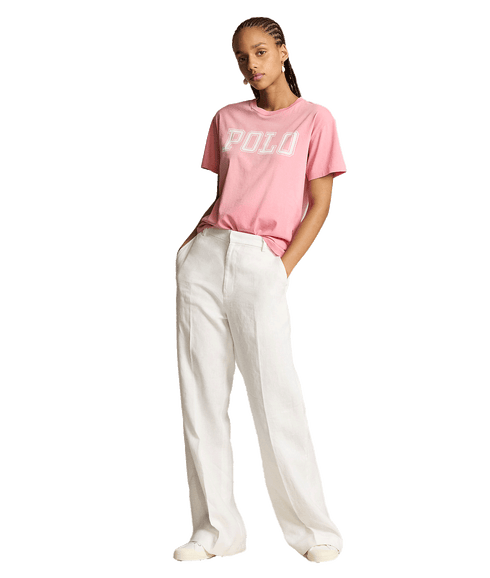 Logo Jersey Crewneck Tee - Pink