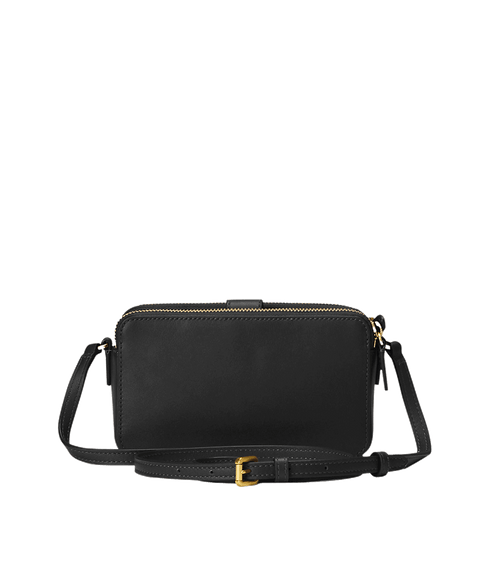 Leather Medium Witley Crossbody Wallet - Black