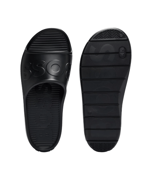 Lightweight Eva Slides With Logo Strap - Black