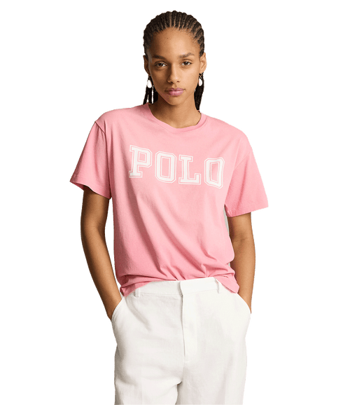 Logo Jersey Crewneck Tee - Pink