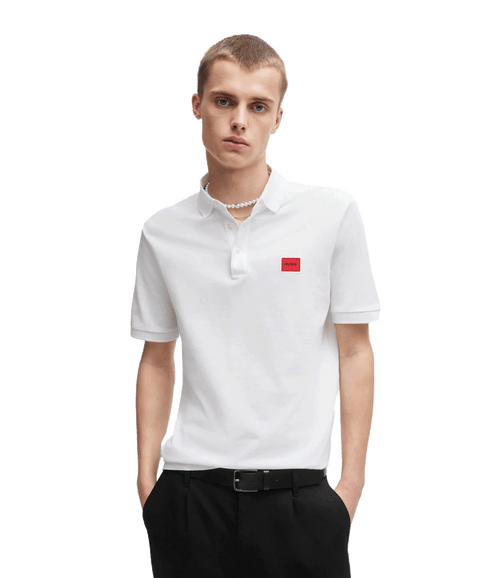Cotton-pique Slim-fit Polo Shirt With Logo Label - White