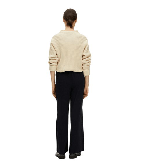 High-waisted Trousers - Black