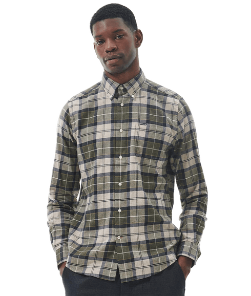 Fortrose Tailored Fit Shirt Forest Mist - Multi