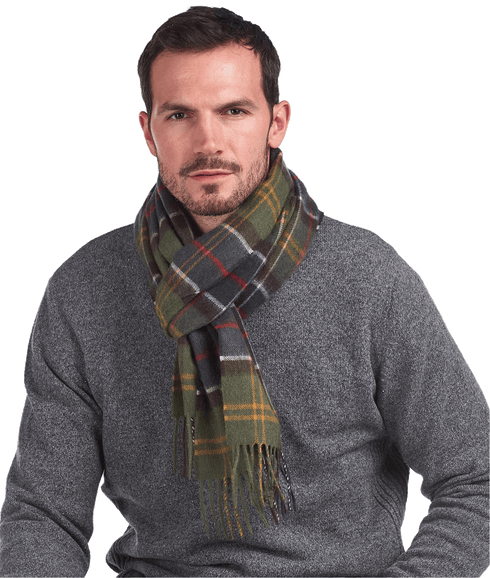 Wool Cashmere Tartan Scarf