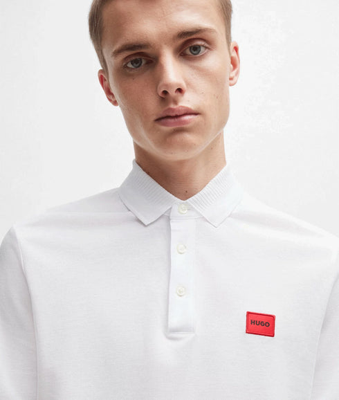 Cotton-pique Slim-fit Polo Shirt With Logo Label - White