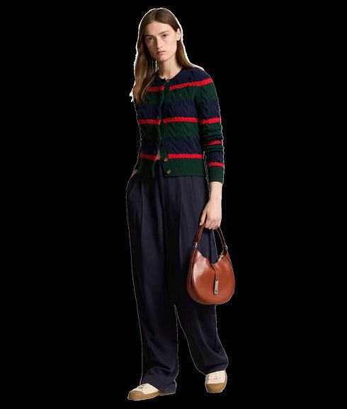 Cable-knit Wool-cashmere Cardigan - Multi