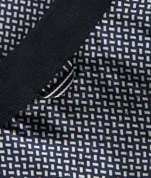 Lobyen Archive Geo Print Polo - Navy