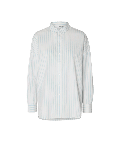 Striped Cotton Shirt - White