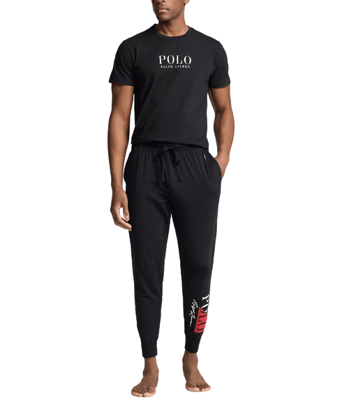 Logo Cotton Jersey Sleep Shirt - Black