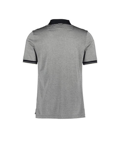Bynoel Boxford Weave Zip Neck Polo SS - Navy