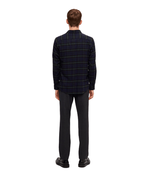 Flannel Overshirt - Navy
