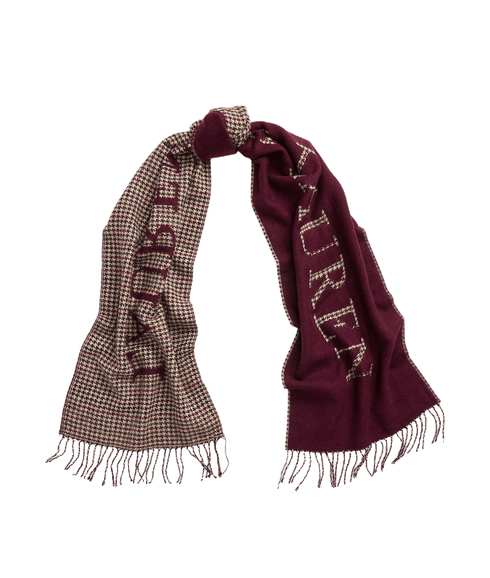 Reversible Logo Jacquard Scarf - Red