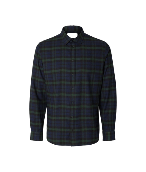 Flannel Overshirt - Navy
